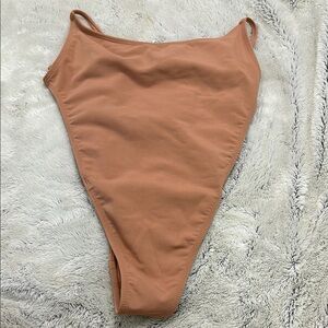 Tan One-Piece Swimsuit